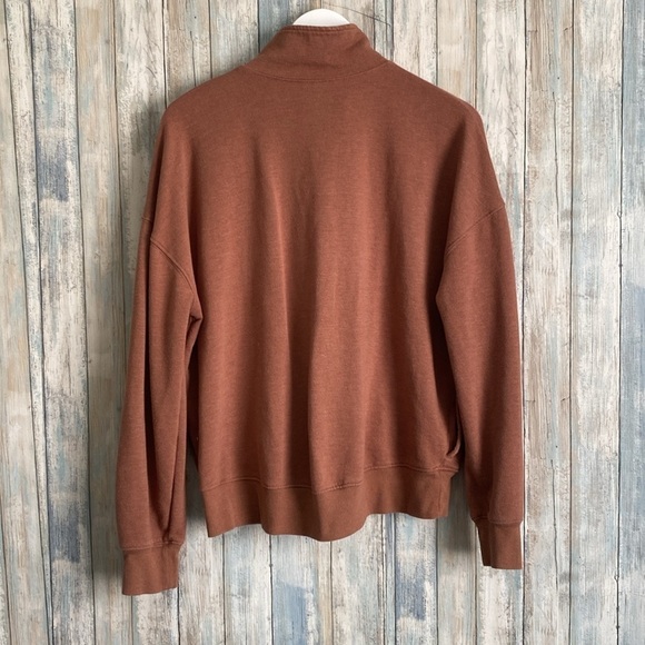 SO The lounge Life Tunic brown  Funnel Neck 1/4 Zip | Small - Picture 2 of 8